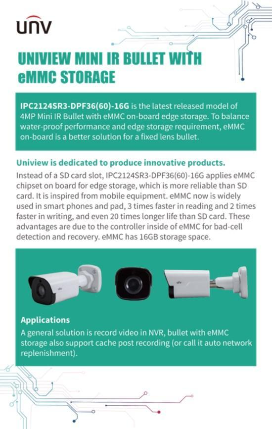 UNIVIEW Mini IR Bullet With eMMC Storage - Uniview Korea co., Ltd.